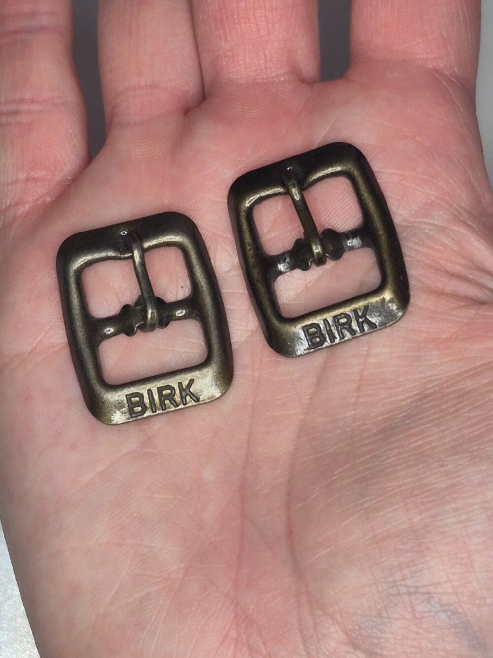 Birkenstock BIRK 5/8 in Antique Brass Buckles Pair Sandal Shoe Repair
